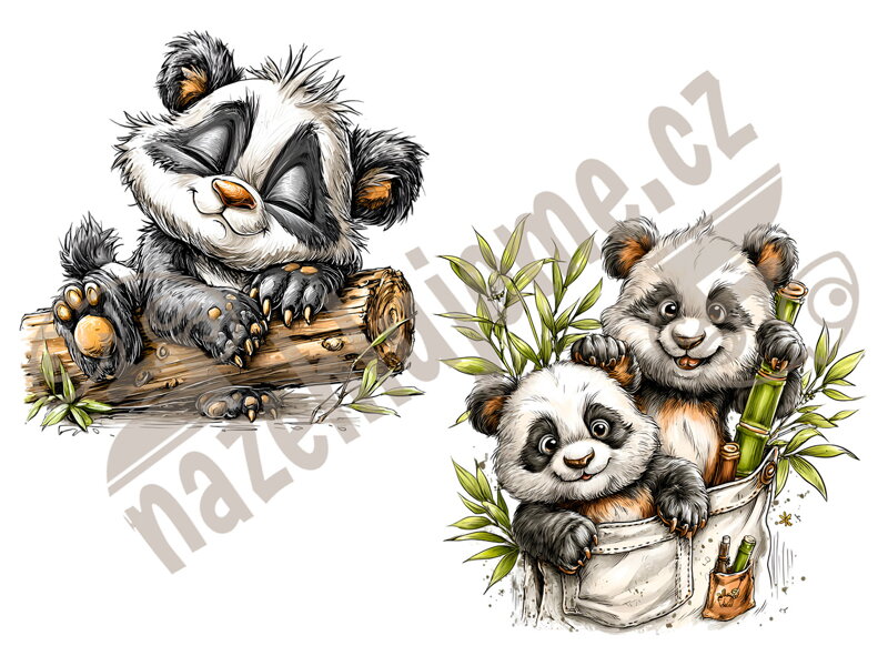 Nažehlovačka Kreslená Panda Nažehlovačka Kreslená Panda