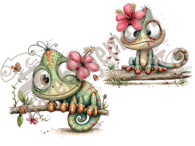 Nažehlovačka Kreslený Chameleon