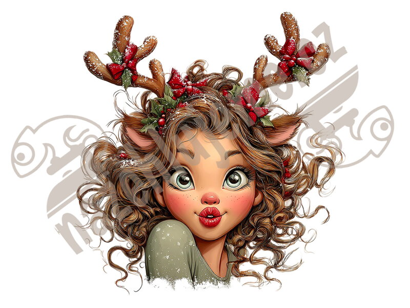 Samolepka Vánoční žena