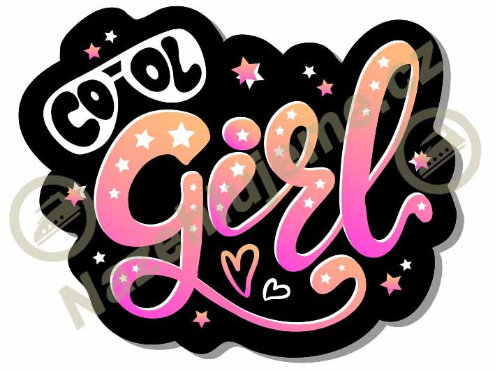 Nažehlovací arch Cool Girl Nažehlovací arch Cool Girl