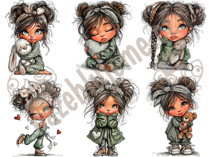 Nažehlovací arch Girl Green