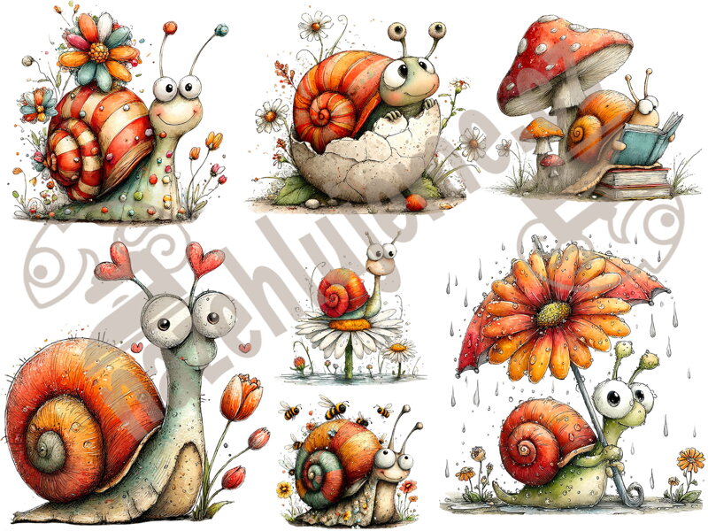 Nažehlovací arch Šneček