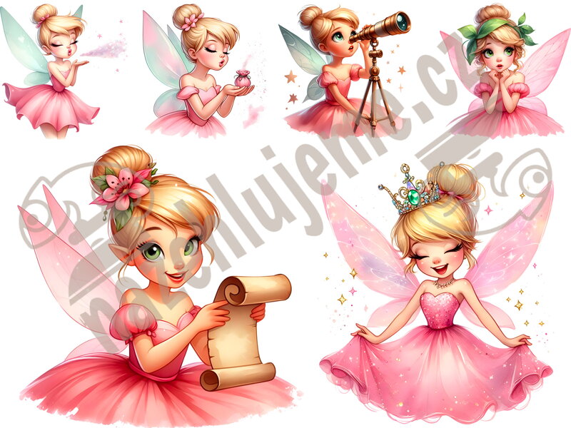 Nažehlovací arch Víla Pink