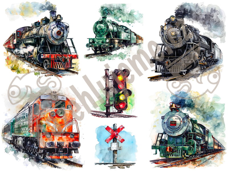 Nažehlovací arch Vlaky 3