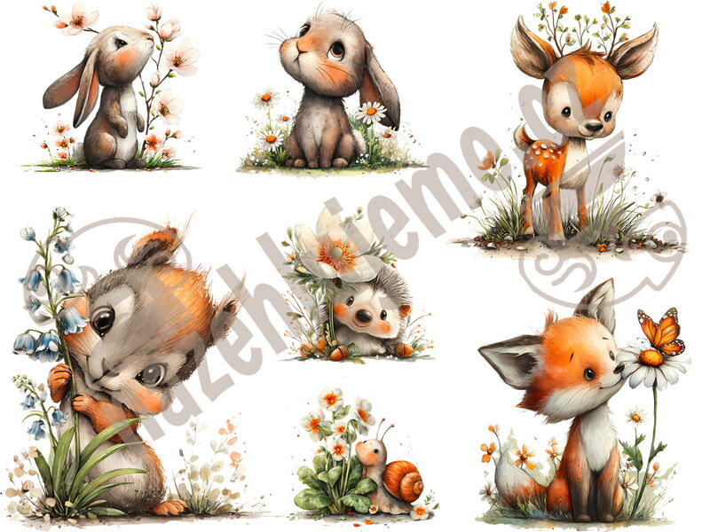 Nažehlovací arch Zvířátka vítají jaro