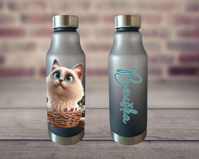 Plastová lahev na vodu Birma kočka