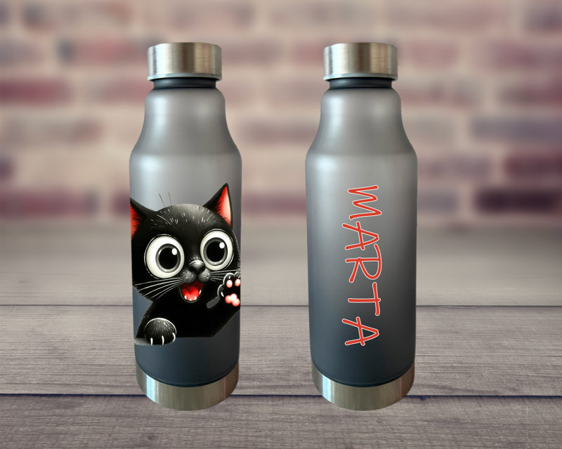 Plastová lahev na vodu Černá kočka