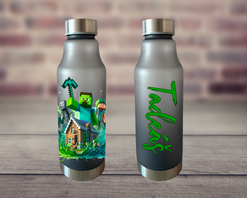 Plastová lahev na vodu Svět kostek