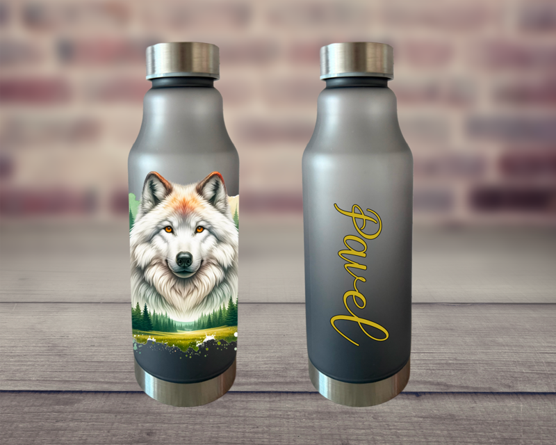 Plastová lahev na vodu Vlci