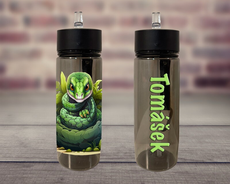 Plastová lahev s pítkem Jungle