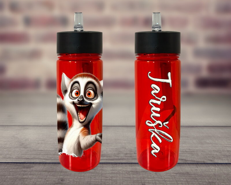Plastová lahev s pítkem Lemur