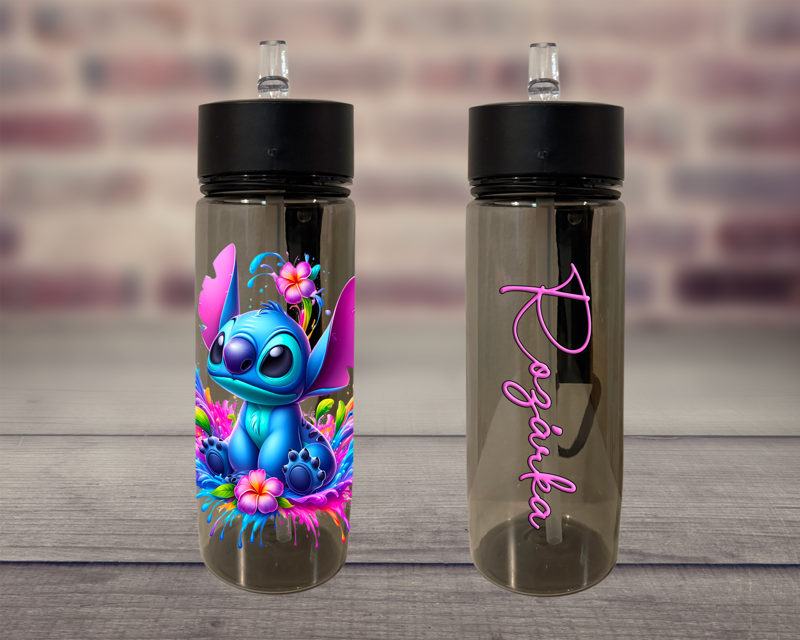 Plastová lahev s pítkem Modrá příšerka Plastová lahev s pítkem Modrá příšerka