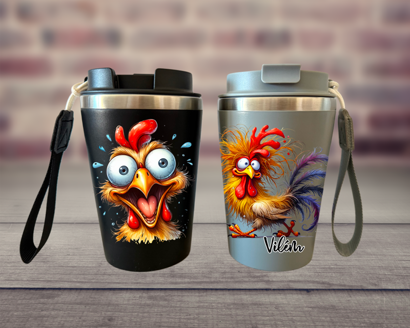 Pohárek na kávu Slepičky, kohouti, kuřátka Pohárek na kávu Slepičky, kohouti, kuřátka