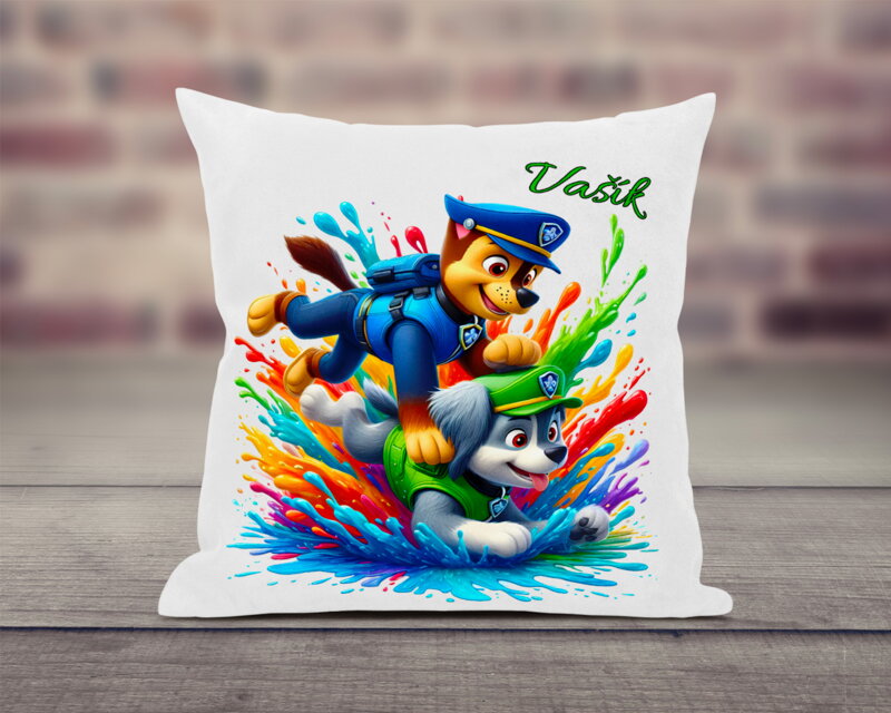 Polštář Duhový pejsci