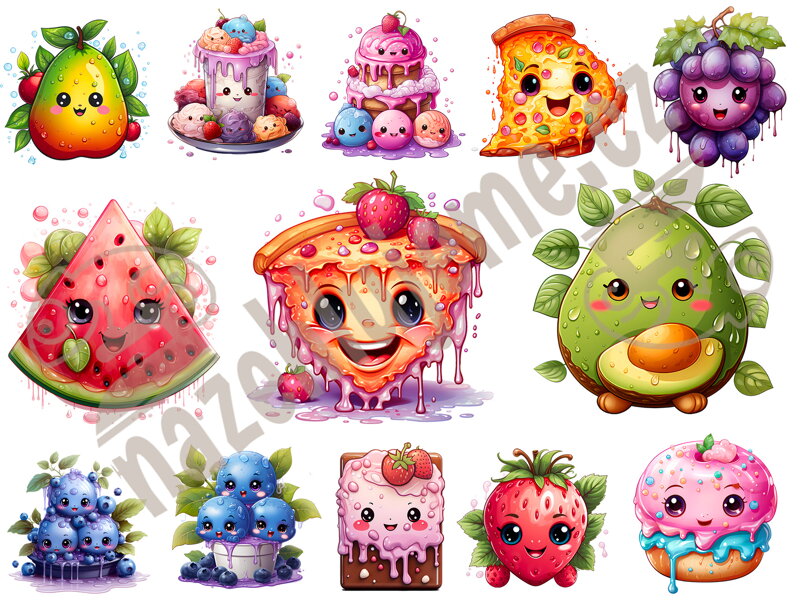 Samolepky arch Kawaii Food Samolepky arch Kawaii Food