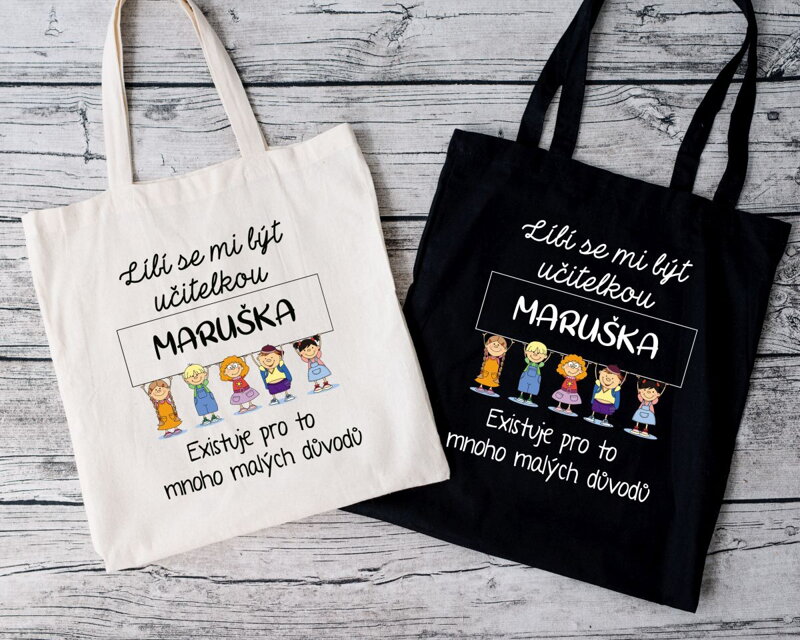 Bavlněná taška Líbí se mi být učitelkou cedule Bavlněná taška Líbí se mi být učitelkou cedule