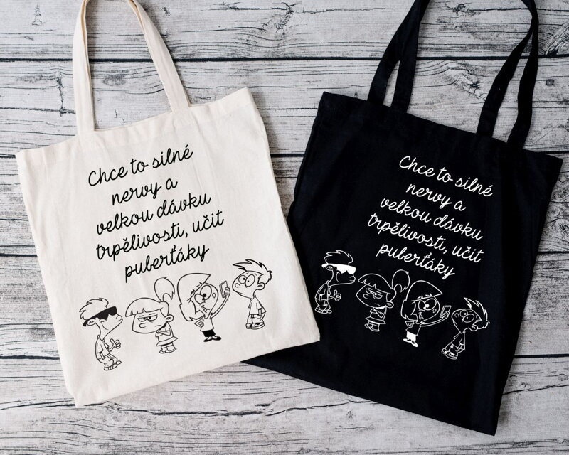 Bavlněná taška Pro učitele puberta Bavlněná taška Pro učitele puberta
