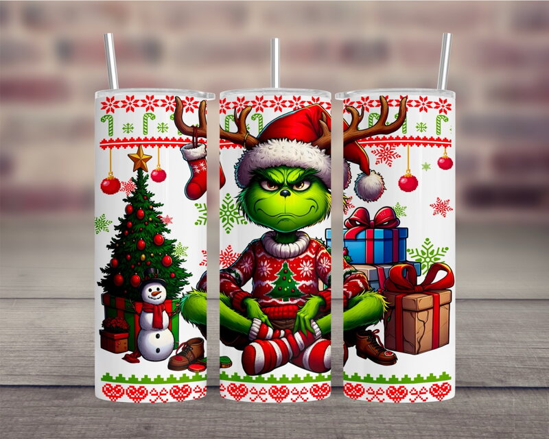 Termoska s brčkem Grinch 1