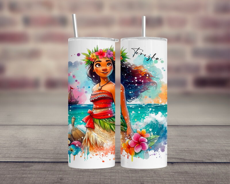 Termoska s brčkem Dívka moře