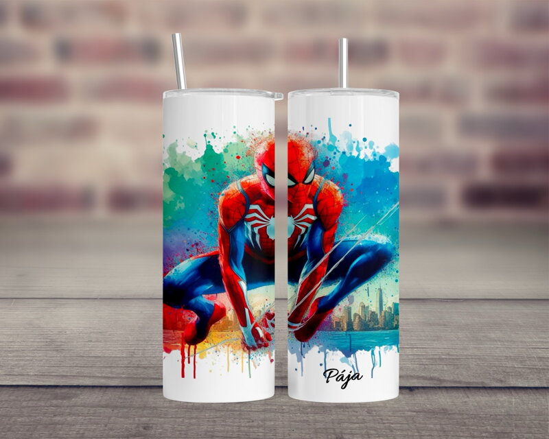 Termoska s brčkem Pavoučí muž