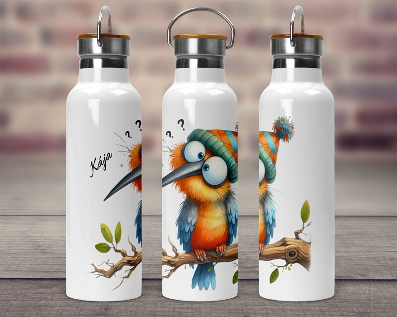 Termoska s bambusovým víčkem Bird