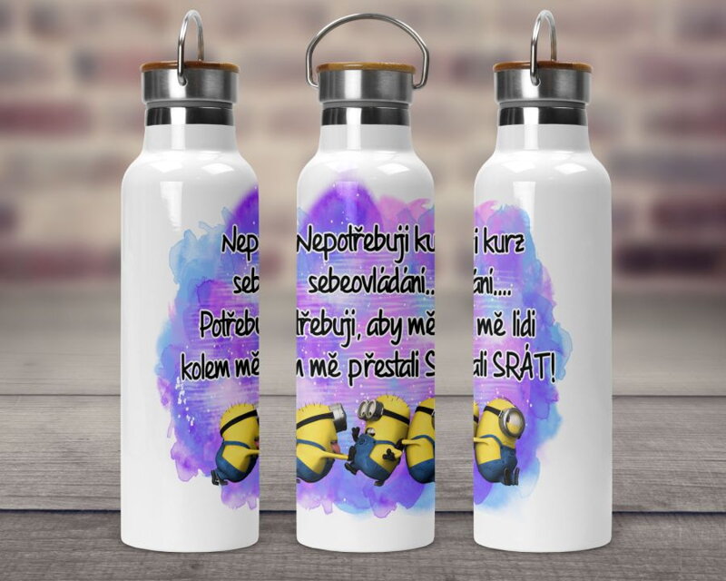 Termoska s bambusovým víčkem Kurz sebeovládání Termoska s bambusovým víčkem Kurz sebeovládání