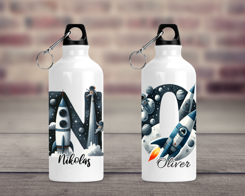 Cestovní hliníková lahev Abeceda Vesmír