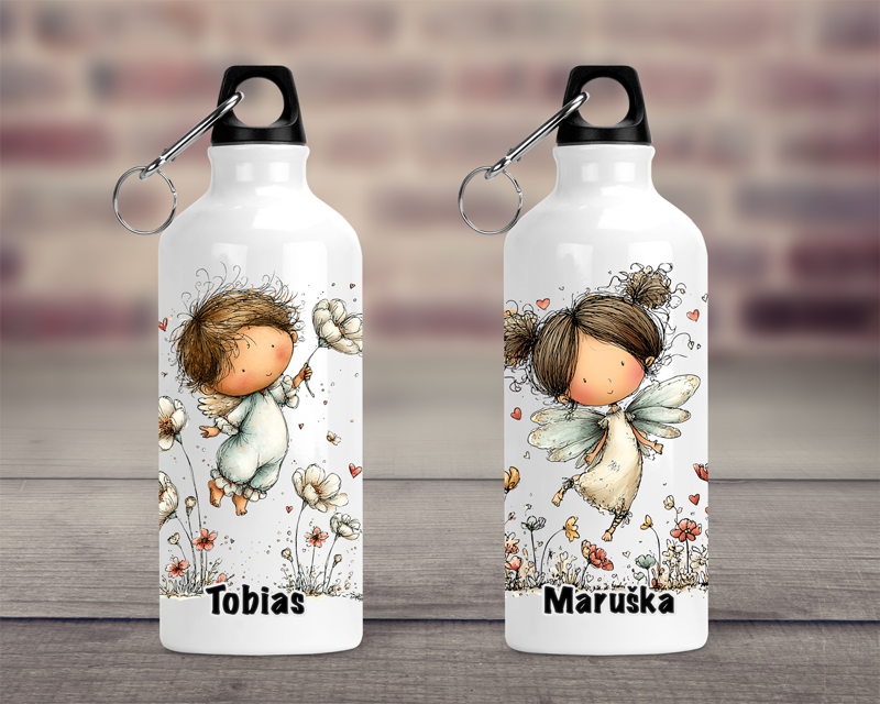 Cestovní hliníková lahev Andělé 2