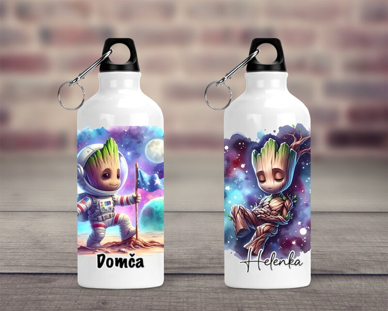 Cestovní hliníková lahev Vesmírný G