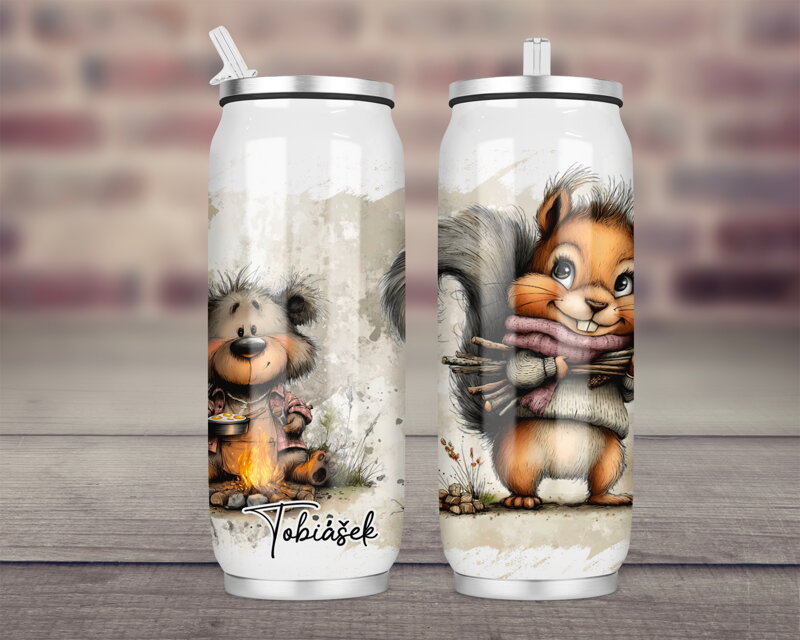 Termoska Coca-Cola celopotisk Kempující zvířátka