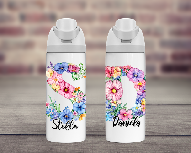 Termoska dvojitá Abeceda Květiny