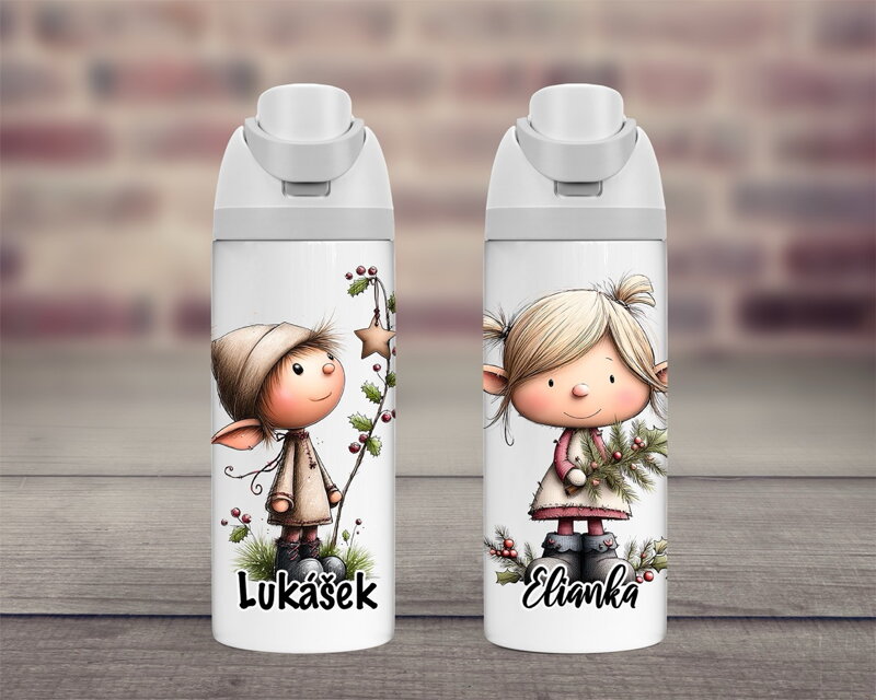 Termoska dvojitá Vánoční Elfové