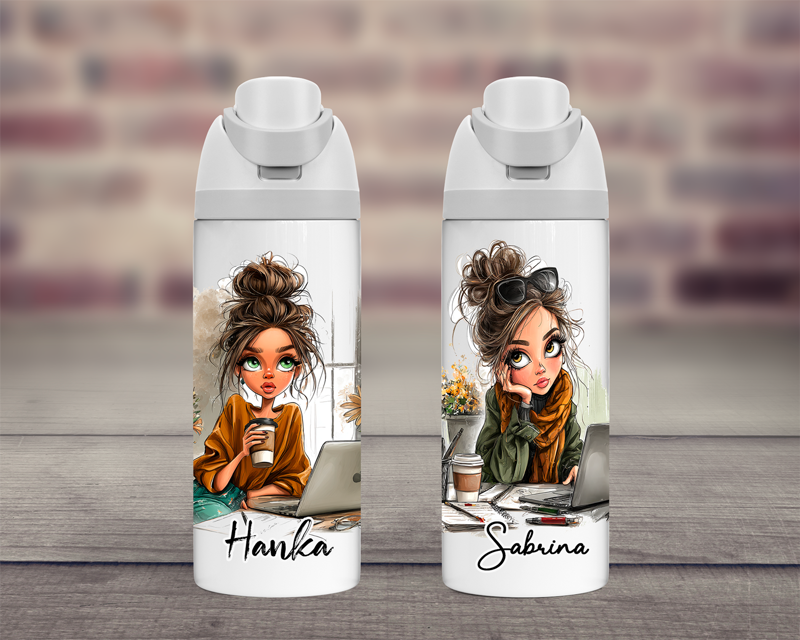 Termoska dvojitá Žena pracující na počítači